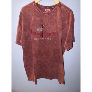 BASIX Of America French Quarter New Orleans Graphic T Shirt Burgundy XL